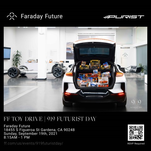 Faraday Future and the Purist Group Announce Toy Drive (Graphic: Business Wire)