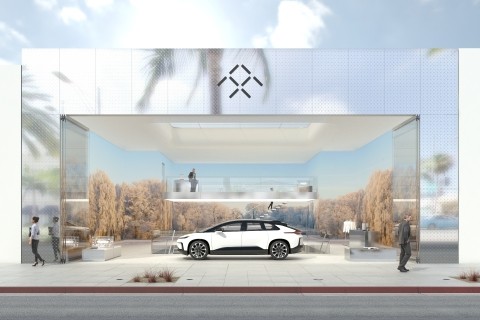 Faraday Future Retail Showroom Rendering (Photo: Business Wire)