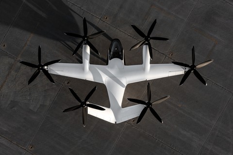 Joby's second pre-production prototype at the company's hangar in Marina, California (Photo: Business Wire)