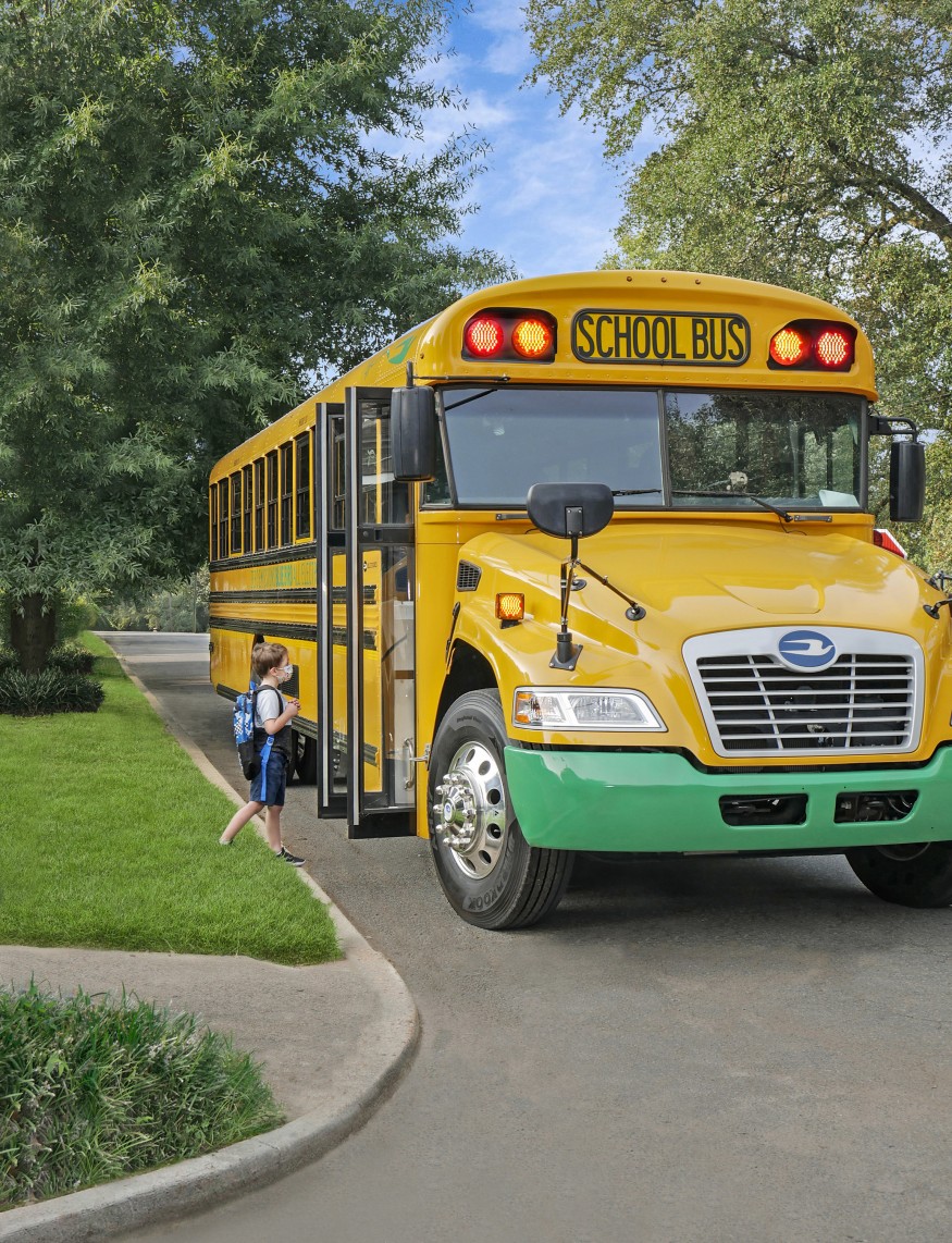 Levo will initially focus on electrifying school buses, providing associated charging infrastructure, and delivering V2G services to enable safer and healthier transportation for children. (Photo courtesy of Blue Bird Corporation)