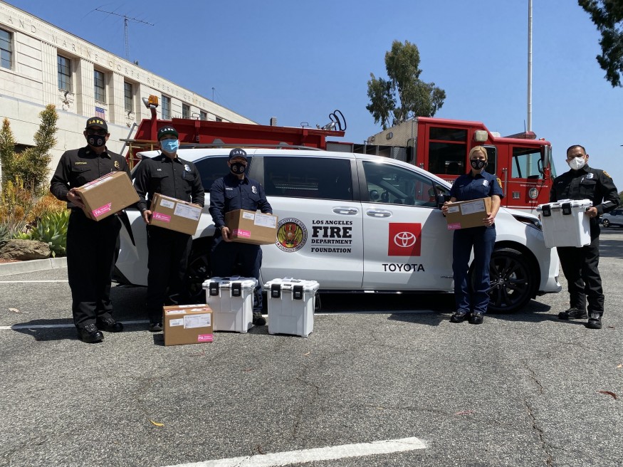 TMNA is providing several national and local nonprofit organizations with more than 50 vehicles and grant funding. Photo provided by LAFD Foundation.