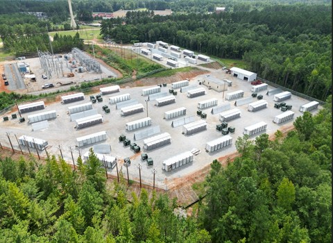 Aerial view of Sandersville, Georgia facility ~80-megawatts / 41 Modular Data Centers (July 2022) (Photo: Business Wire)