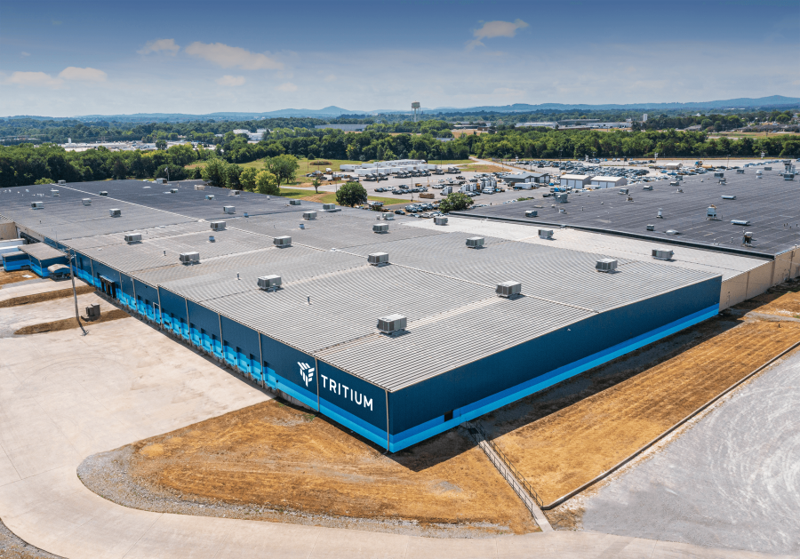 Tritium's first global EV fast charger manufacturing facility in the United States, located in Lebanon, Tennessee 