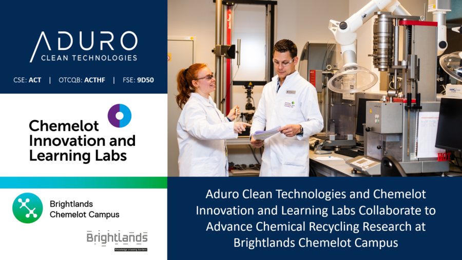 Aduro Clean Technologies and CHILL Collaborate to Advance Chemical Recycling Research at Brightlands Chemelot Campus