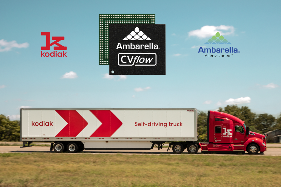 Kodiak Equips Autonomous Trucks With Ambarella AI System-on-Chip