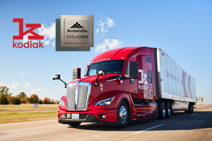 Kodiak Moves AI Perception and Machine Learning Systems to Ambarella’s CV3-AD685 AI SoC for Higher AI Efficiency and Performance in Long-Haul Trucking Fleets