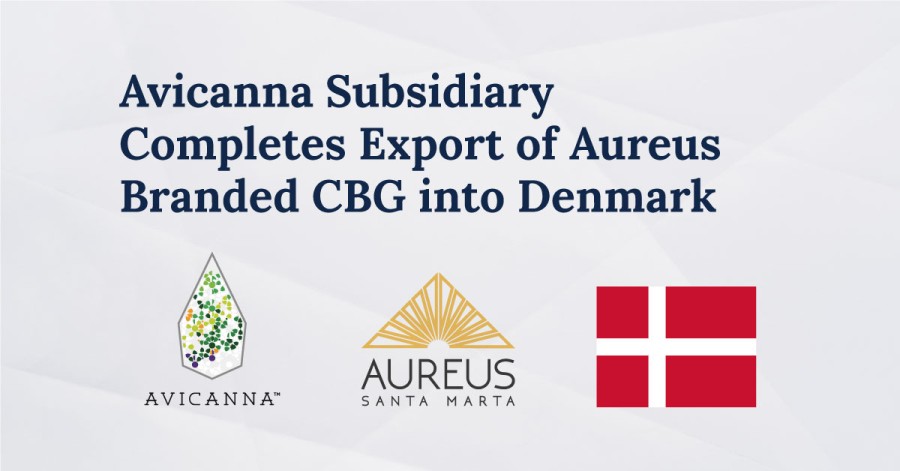 Avicanna Subsidiary Completes Export of Aureus Branded CBG into Denmark