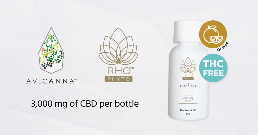 The 10% CBD (THC free) proprietary oral formulation branded as RHO Phyto Micro Drop 100 in Canada