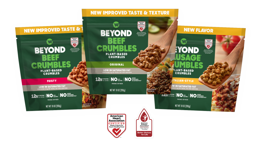 BEYOND MEAT® UNVEILS NEW AND EXPANDED LINE OF BEYOND CRUMBLES, NOW CERTIFIED BY THE AMERICAN HEART ASSOCIATION’S HEART-CHECK PROGRAM AND THE AMERICAN DIABETES ASSOCIATION’S BETTER CHOICES FOR LIFE PROGRAM