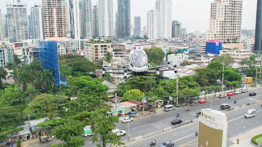 EH216-S Pilotless eVTOL Completes Debut Passenger Flights in Thailand, with Flights Tests and Commercial Operations Forthcoming