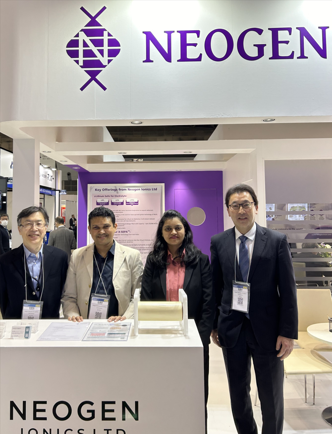 Neogen Ionics Ltd and noco-noco Inc (via noco-tech), Singapore, collaborates at Rechargeable Battery Expo, Tokyo.