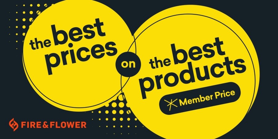 Look for the Spark Member Price for the best prices on the best products. (CNW Group/Fire & Flower Holdings Corp.)