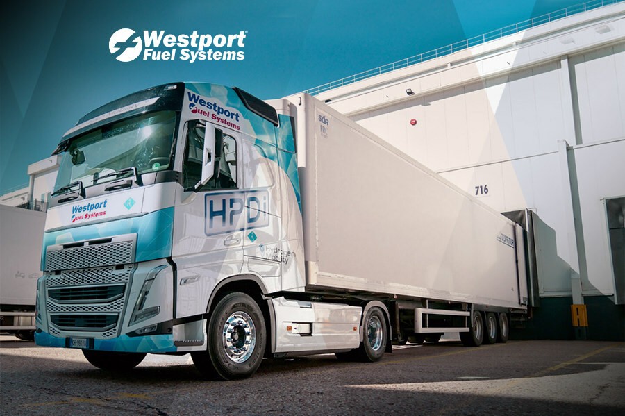 The Westport H2 HPDI™ fuel system-equipped demonstration truck unloading fresh freight at the Mercadona logistics hub in Getafe, Spain (September 22, 2023).
Photo credit: Andrés Valdivia (CNW Group/Westport Fuel Systems Inc.)