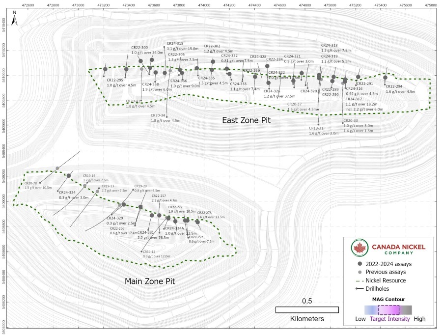 Figure 1 - Crawford PGM Highlights 2024 (CNW Group/Canada Nickel Company Inc.)