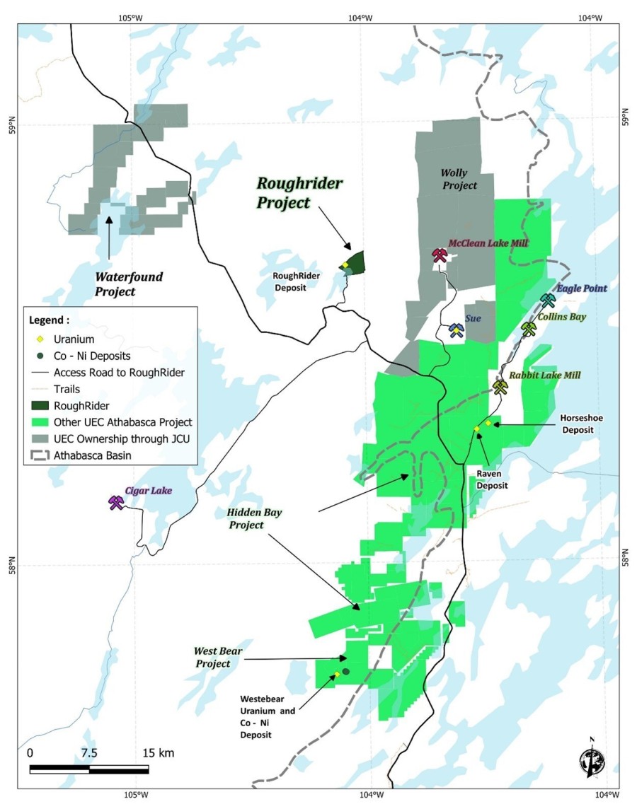 Figure 1: Roughrider Location Map (CNW Group/Uranium Energy Corp)