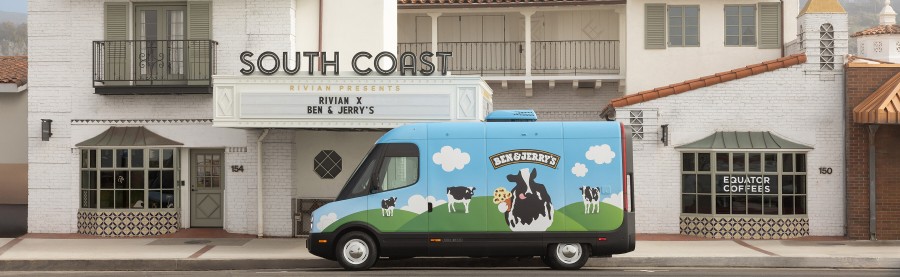 Rivian and Ben & Jerry's unveil ice cream truck of the future.