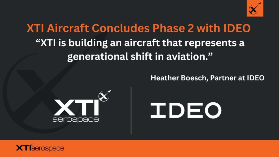 XTI Aircraft Concludes Phase 2 with IDEO